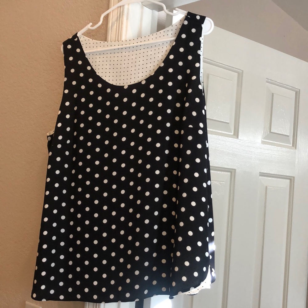 Chicos Womens Reversible Size 3 (XL) sleeveless Cami Top.  Nylon/Spandex.